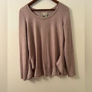 Saturday Sunday Anthro Waffle Knit Sweater Size M